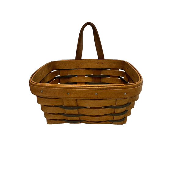 1994 Longaberger Heartland Small Key Basket 7"L x 5"W x 3.5"H - Picture 1 of 3